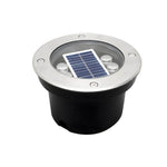 Solar Recessed In-Ground LED Well Light, Warm White 3000K, Aluminum