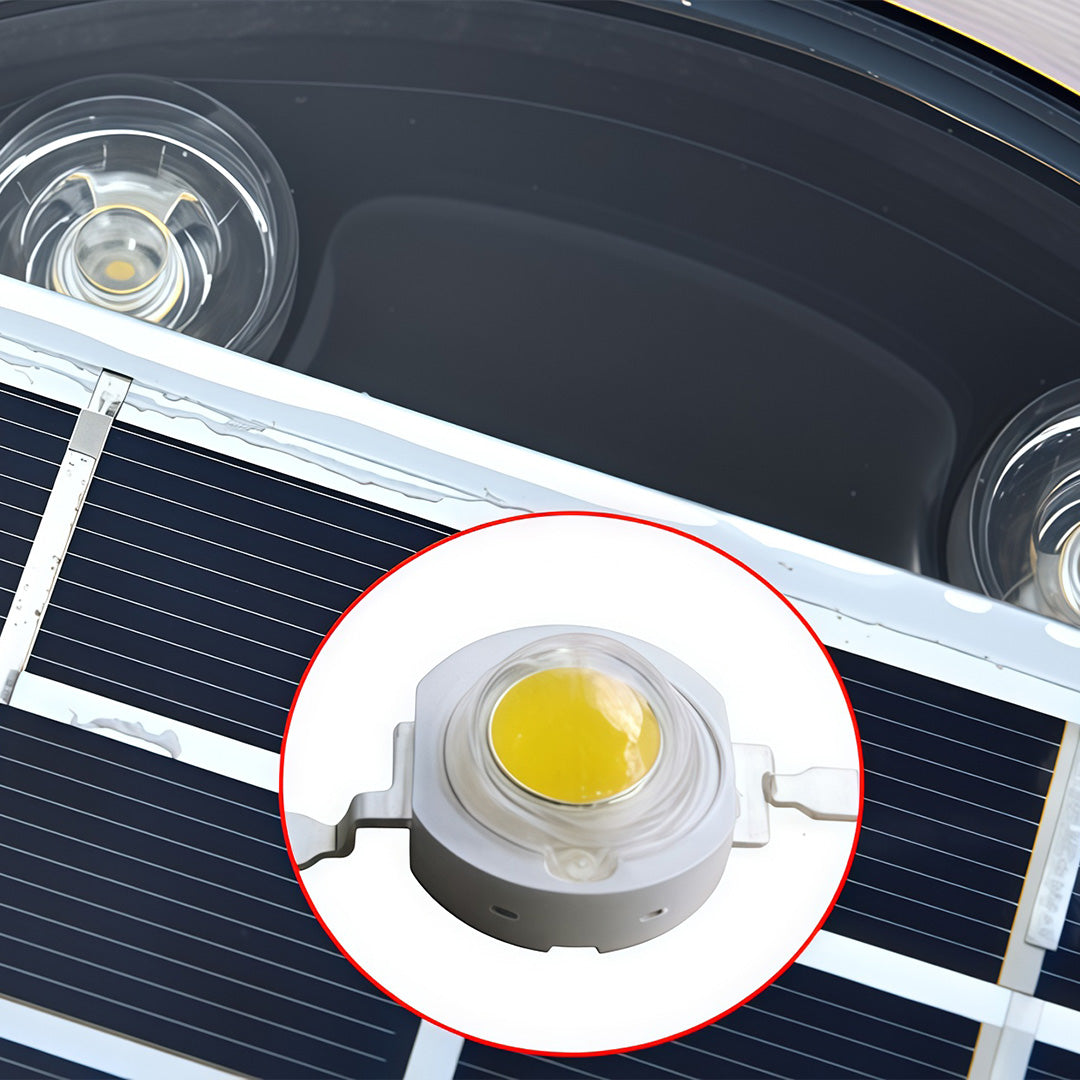 Solar Recessed In-Ground LED Well Light, Warm White 3000K, Aluminum