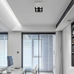 Modern Rectangular LED Flush Mount Ceiling Light with Adjustable Spotlights