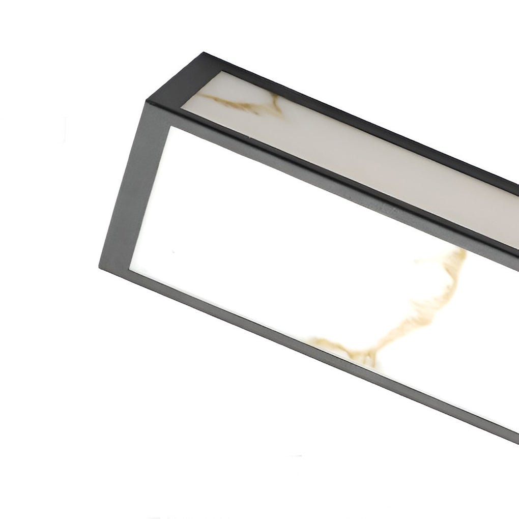 Modern Outdoor Wall Sconce in Black Stainless Steel with Marble Accent