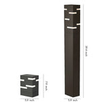 Black LED Bollard Lights Outdoor IP65 Stainless Steel Landscape Path Lighting