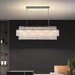 Aurelia Crystal Chandelier – Minimalist Adjustable Ceiling Light