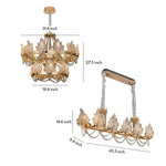 French Crystal Chandelier in Champagne Gold for Elegant Interiors