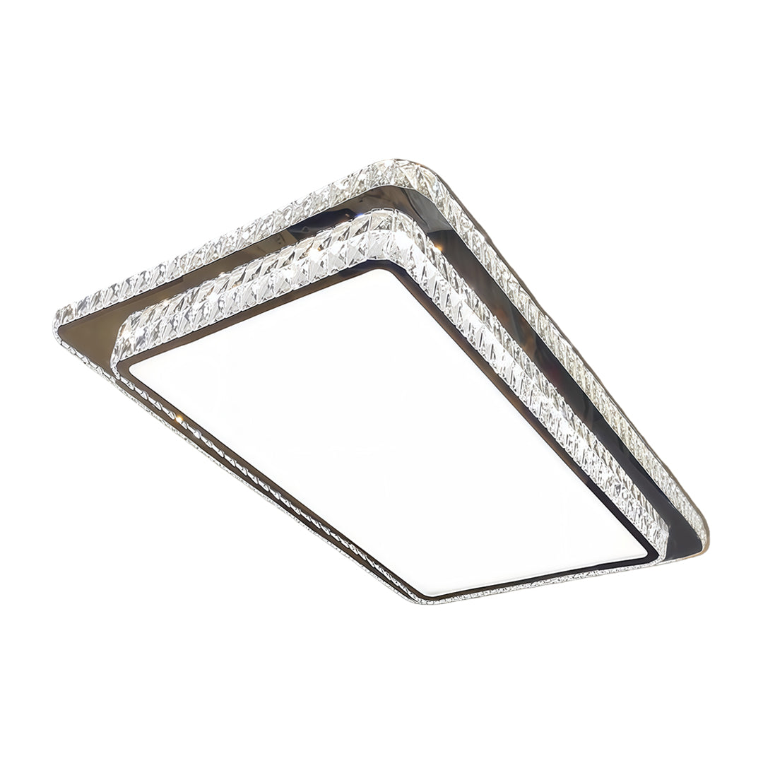 Luxury Crystal Flush Mount Ceiling Light in Polished Chrome