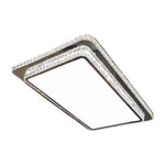 Luxury Crystal Flush Mount Ceiling Light in Polished Chrome