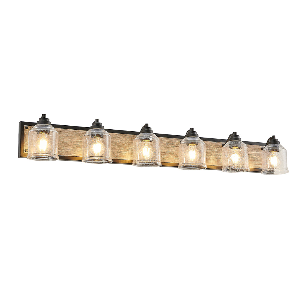 Nordic Geometric Linear Wall Sconce with Multi-Light Iron Frame