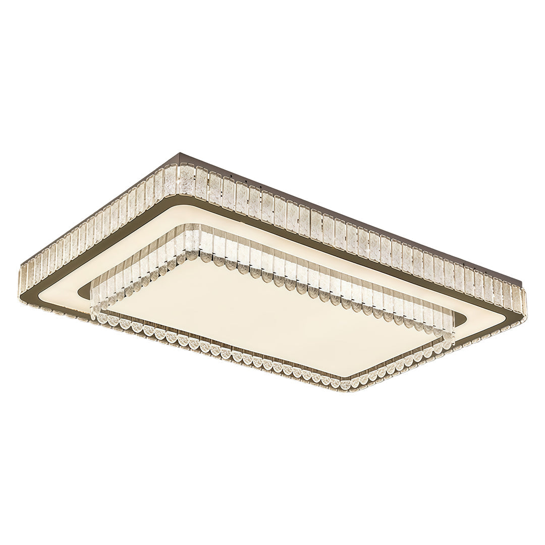 Luxury Crystal Flush Mount Ceiling Light Modern LED Chrome