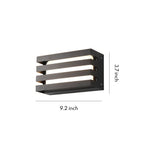 LED Outdoor Wall Sconce in Black Aluminum for Modern Courtyard