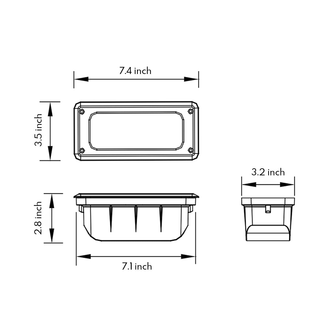 Recessed LED Step Light in Sand Gray Aluminum for Outdoor Stairs
