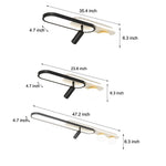 Linear LED Ceiling Light with Adjustable Color Temperature, Modern Architectural Fixture