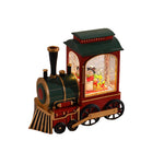Nordic Christmas Train Table Lamp with Santa and Snowfall Effect