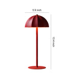 Mushroom Cordless Table Lamp with Dimmable LED, Iron & Acrylic