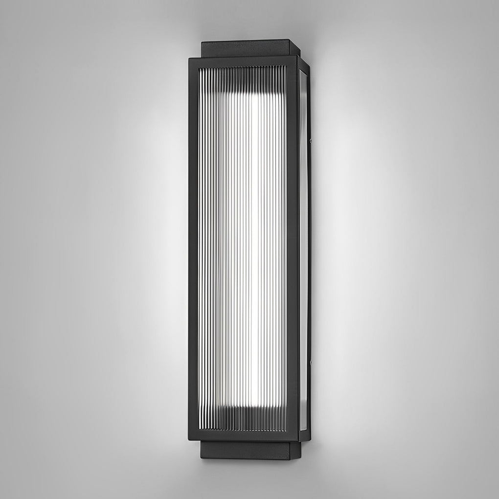 Modern Outdoor LED Wall Light in Black Stainless Steel