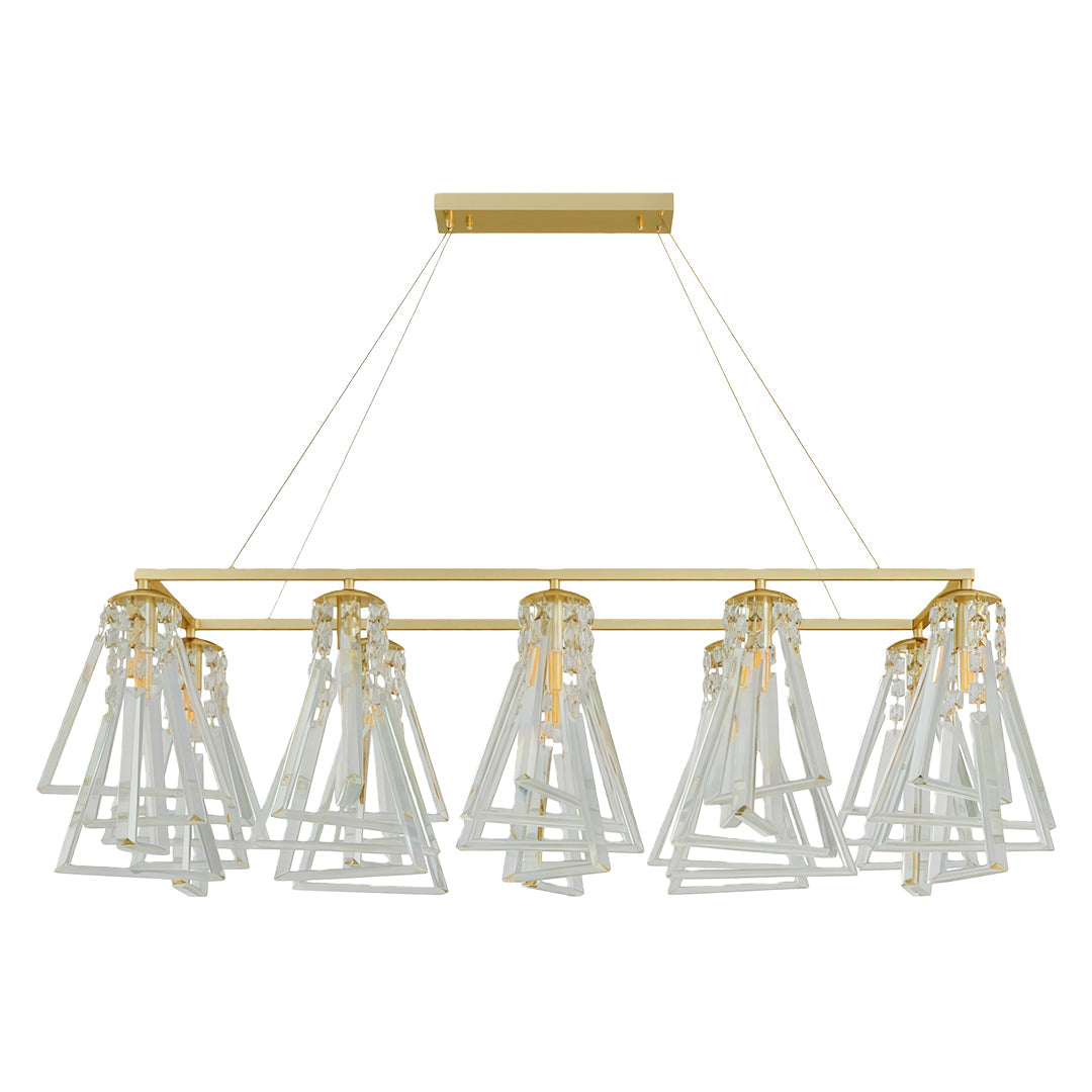 Aurelia Crystal Chandelier in Brass, Chrome, or Black