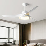 Modern Ceiling Fan with Dimmable LED Light and Remote Control
