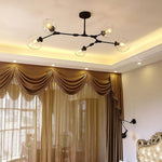 Globe Sputnik Industrial Glass Chandelier Modern Lighting With Customizable Color Shades