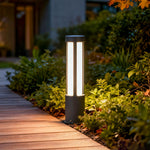 Cylindrical LED Bollard Light for Modern Landscape Paths