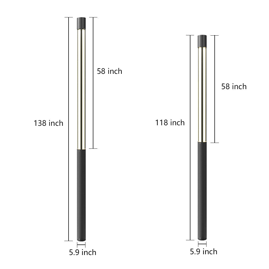 Cylindrical LED Bollard Light for Modern Landscape Paths