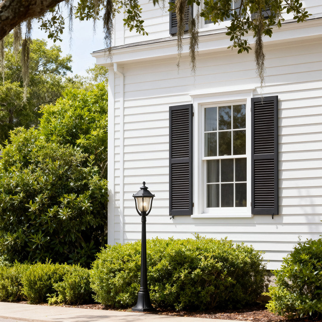 Aurelia Bollard Garden Light in Coffee Aluminum with Clear Glass