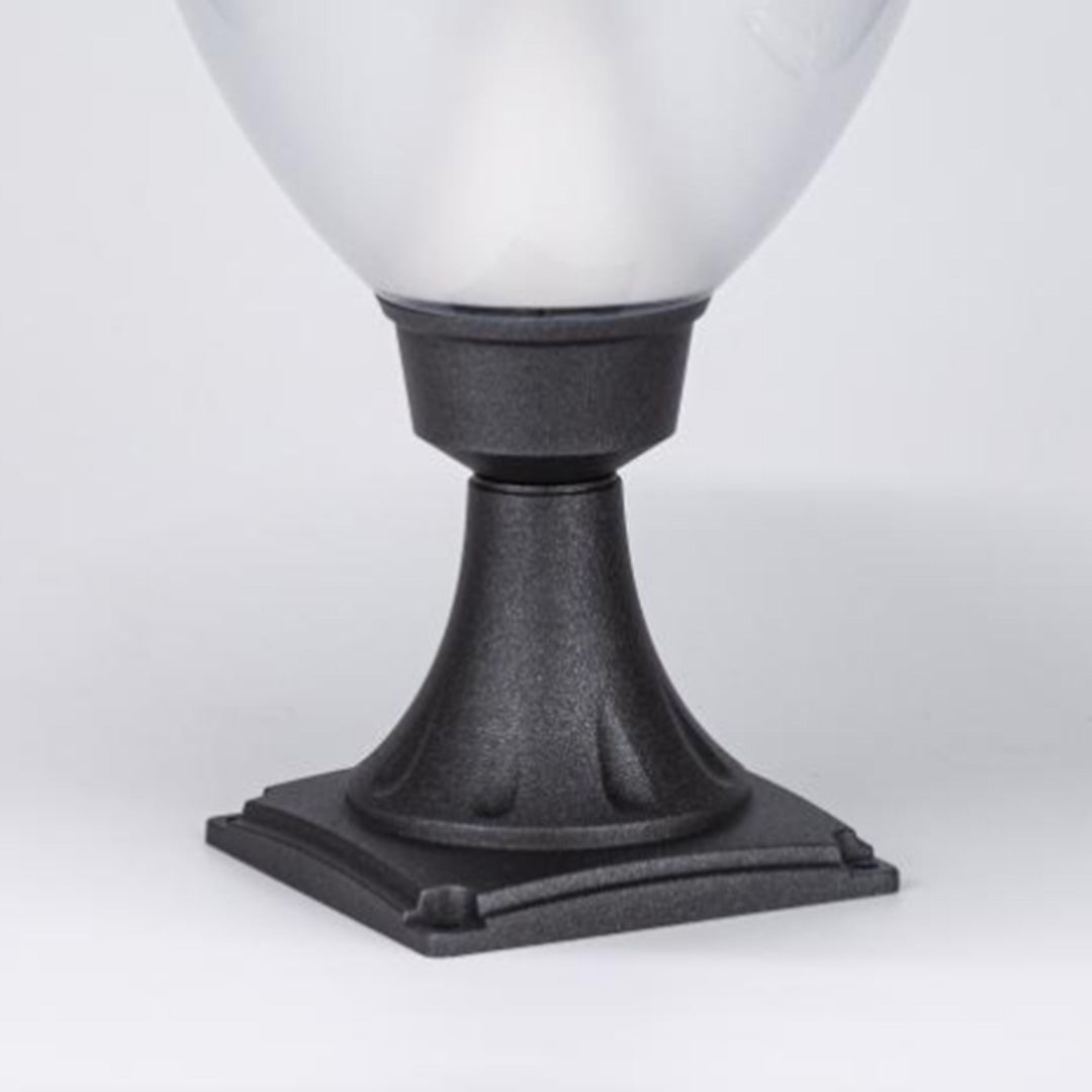 Modern Outdoor Bollard Light in Black Aluminum for Pathways and Courtyards