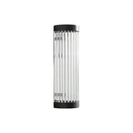 Cylinder Outdoor Wall Sconce in Stainless Steel with Warm LED Glow
