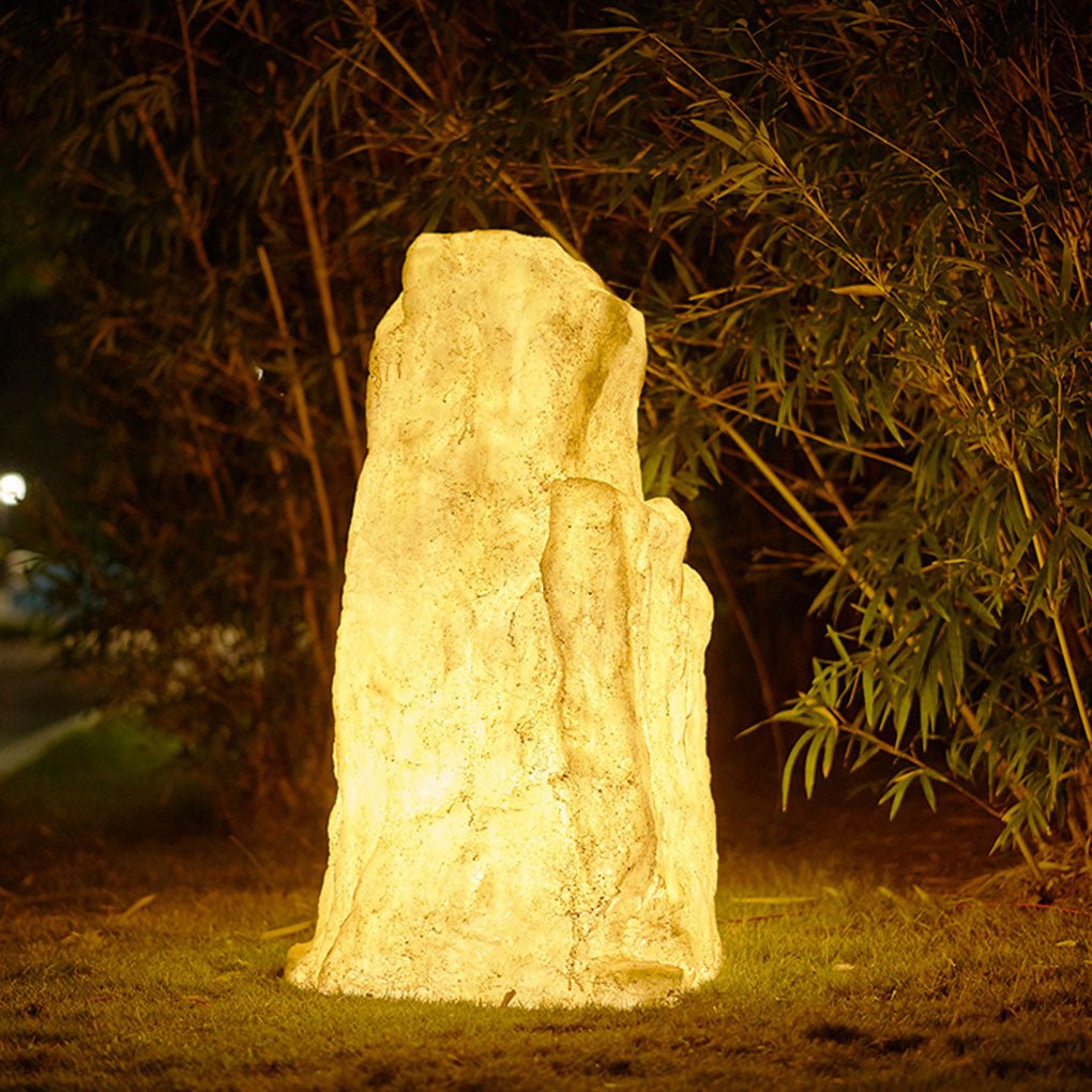 Sculptural Stone Resin LED Landscape Light for Courtyard & Garden