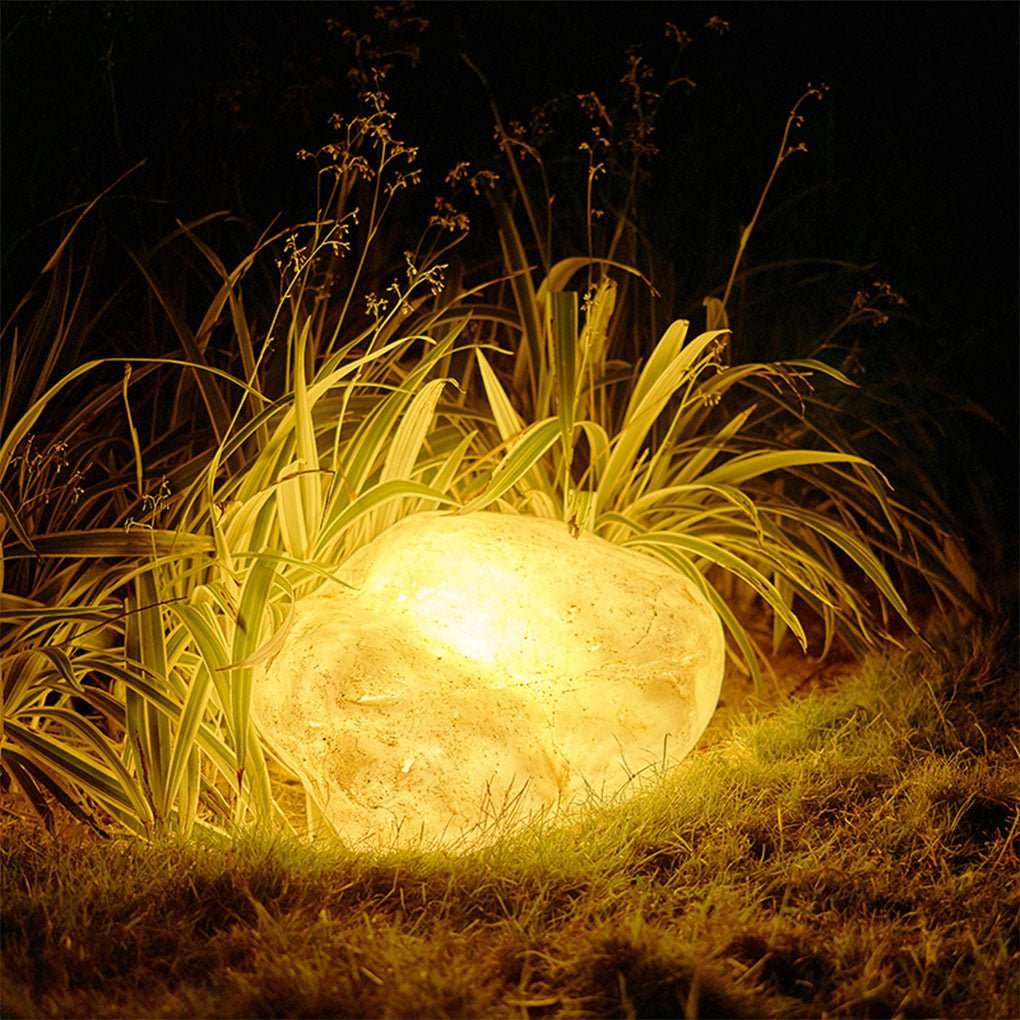 Sculptural Stone Resin LED Landscape Light for Courtyard & Garden