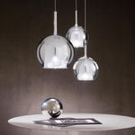Nordic Hand-Blown Glass Ball Pendant Light for Dining Room & Living Room