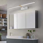 Adjustable LED Vanity Light with Retractable Rod in Matte Aluminum