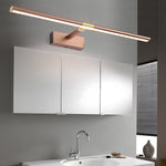 Adjustable LED Vanity Light with Retractable Rod in Matte Aluminum