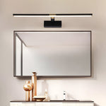 Adjustable LED Vanity Light with Retractable Rod in Matte Aluminum