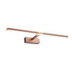Adjustable LED Vanity Light with Retractable Rod in Matte Aluminum