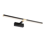 Adjustable LED Vanity Light with Retractable Rod in Matte Aluminum