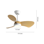 Nordic Retro Ceiling Fan with LED Light – 3-Blade Inverter Motor