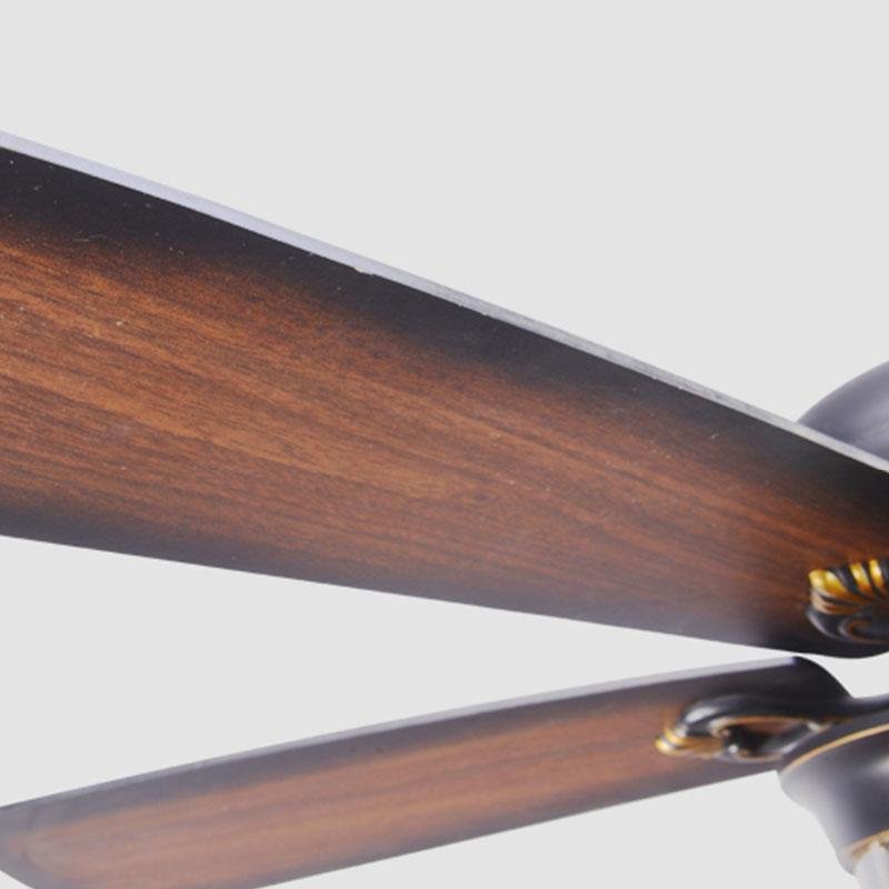 Retro Wooden Ceiling Fan with Dimmable LED Light, 42 Inch, Country Style