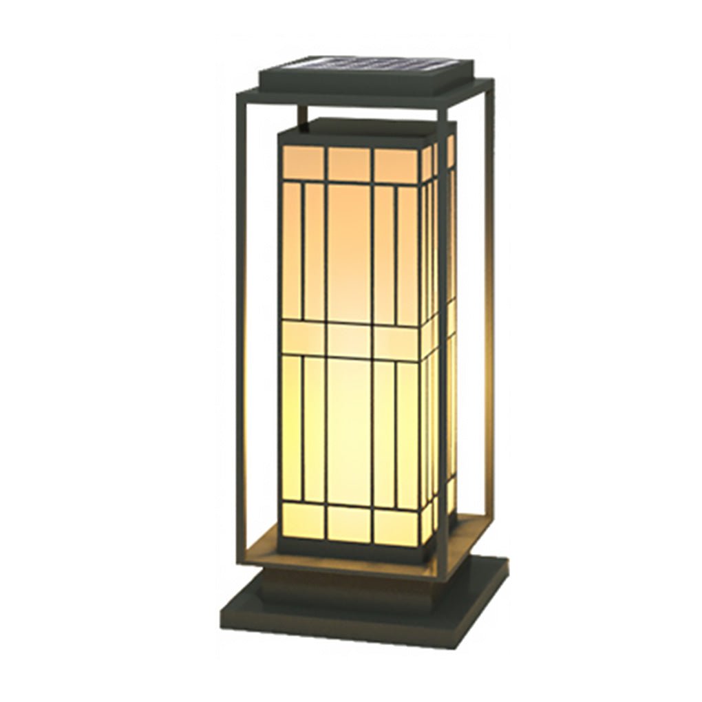 Retro Asian Solar Path Lanterns for Courtyard & Garden Warm LED Lighting