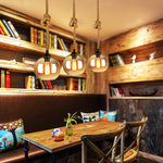 Artisan Glass Pendant Light with Natural Hemp Rope – Minimalist LED Ceiling Lamp