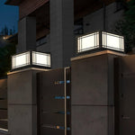 Retro Grille LED Fence Post Light – Waterproof Stainless Steel Outdoor Lantern