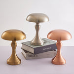 Mushroom Table Lamp, Retro Metal Dimmable LED Desk Light