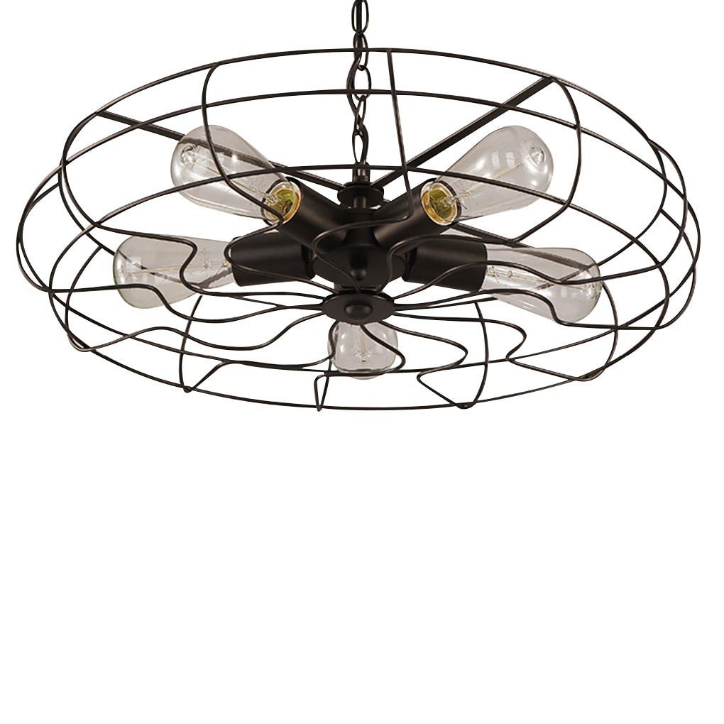 Retro Nostalgic Creative Personality Industrial Fan Chandelier For Cafe Restaurant