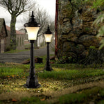 Retro Outdoor Post Light – Vintage High Pole Garden Lamp in Black
