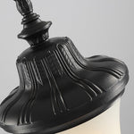 Retro Outdoor Post Light – Vintage High Pole Garden Lamp in Black