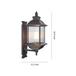 Classic Aluminum Outdoor Wall Lantern with Clear Glass Shade