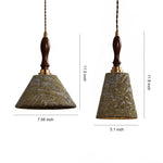 French Olive Green Metal Pendant Light with Adjustable Chain