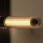 Luce Lineare Modern Italian Linear Suspension Light with Clear Glass