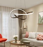 Ribbon LED Chandelier with Remote Dimmable Light
