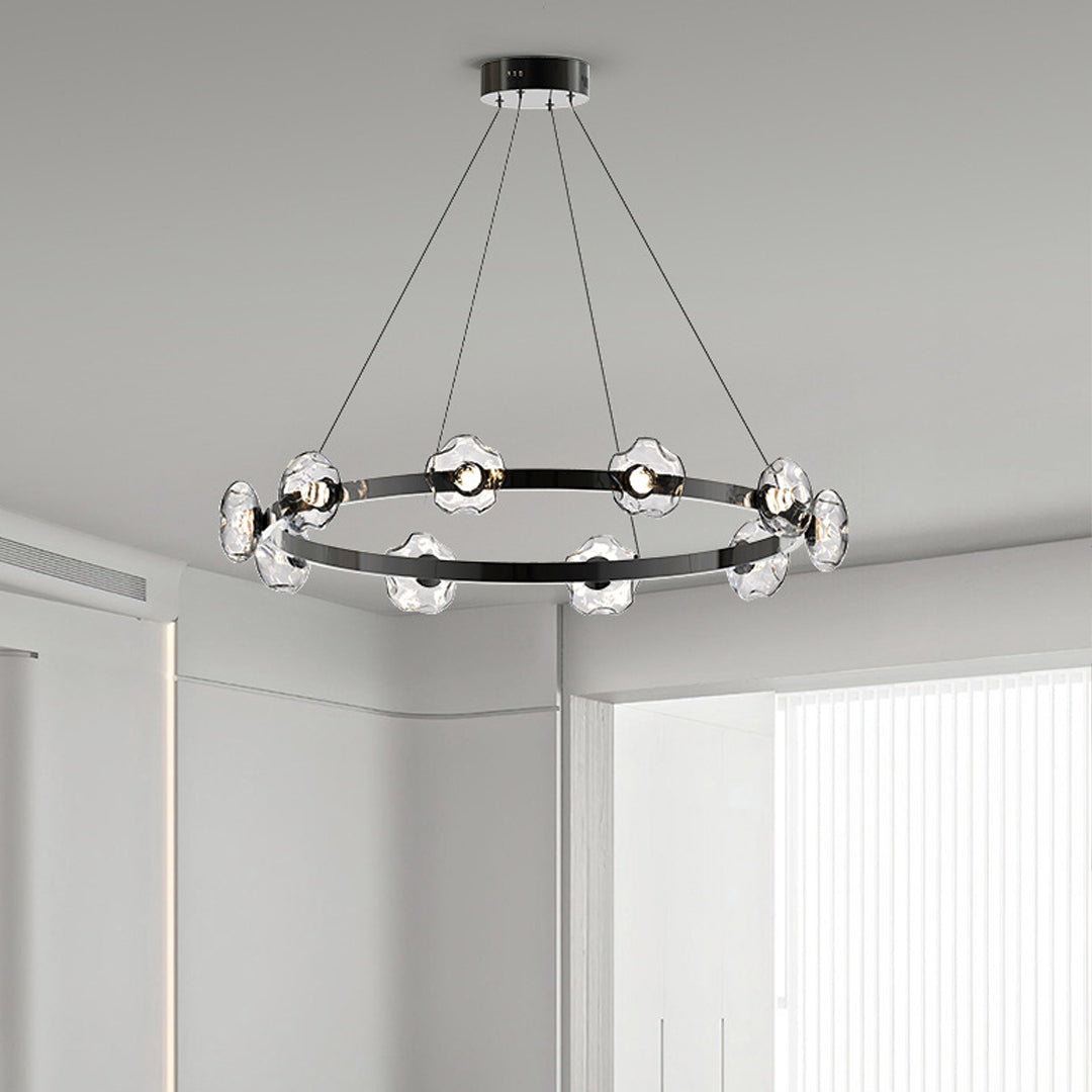 Lumina Ring LED Chandelier — Modern Nordic Glass Pendant Light