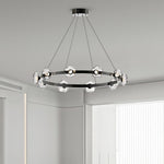 Lumina Ring LED Chandelier — Modern Nordic Glass Pendant Light
