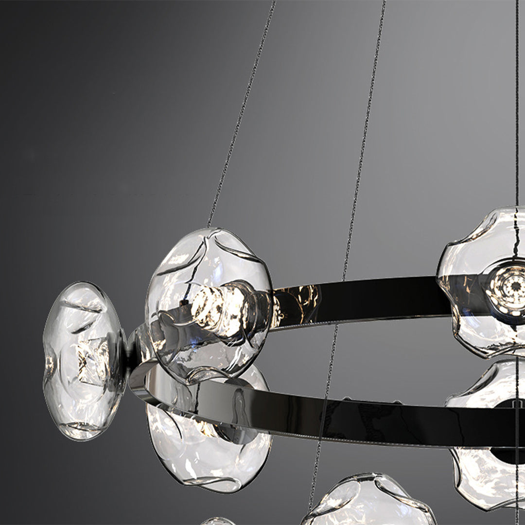 Lumina Ring LED Chandelier — Modern Nordic Glass Pendant Light