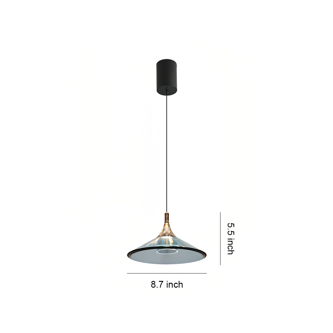 Rise and Fall Pendant Light – Italian Minimalist Aluminum & Acrylic Hanging Lamp
